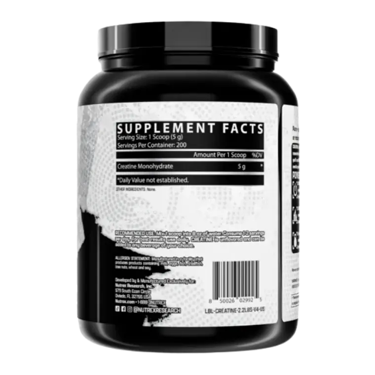 Creatina Nutrex Monohidratada 2.2 libras 200 servicios