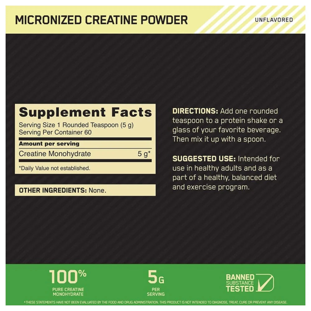 MICRONIZED CREATINE POWDER / 60 SERVICIOS ON