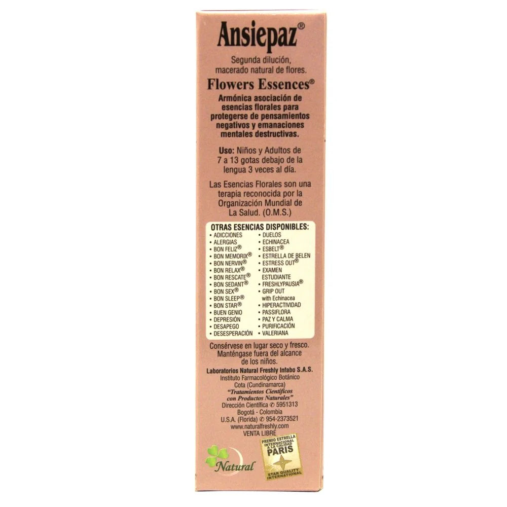 Esencia floral Ansiepaz x 25 ml Natural Freshly