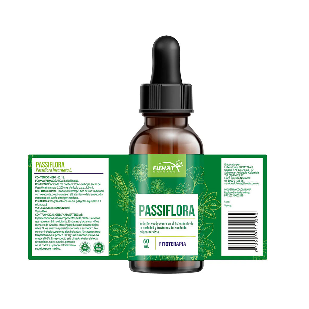 Extracto de Passiflora en gotas 60ml Laboratorios Funat