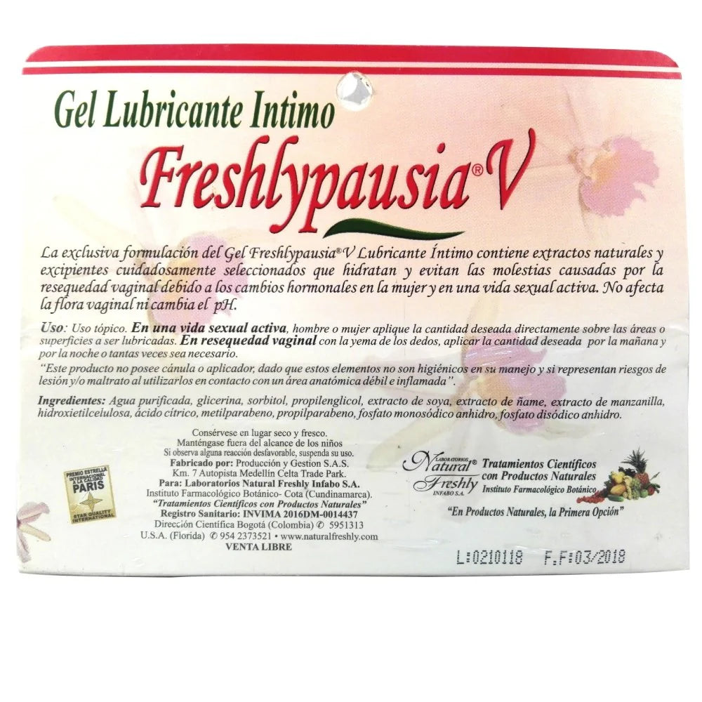 Freshlypausia V Gel Lubricante Íntimo x 30g Natural Freshly