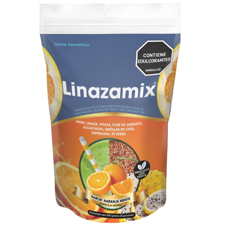 Linazamix (Fibra) Naranja Menta 450 gr Colon Cleanser