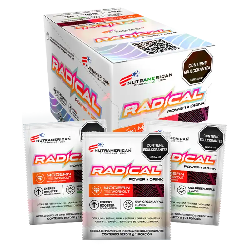 Radical Power Drink - Pre entreno caja x 18 Unidades